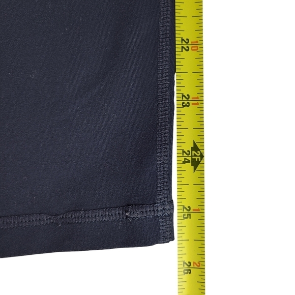 Prana Compression Leggings Size L Waistband Pocket 7/8 Length Stretch Blue - Picture 6 of 9